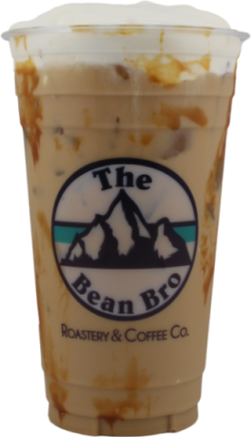 Coffee with caramel swirl